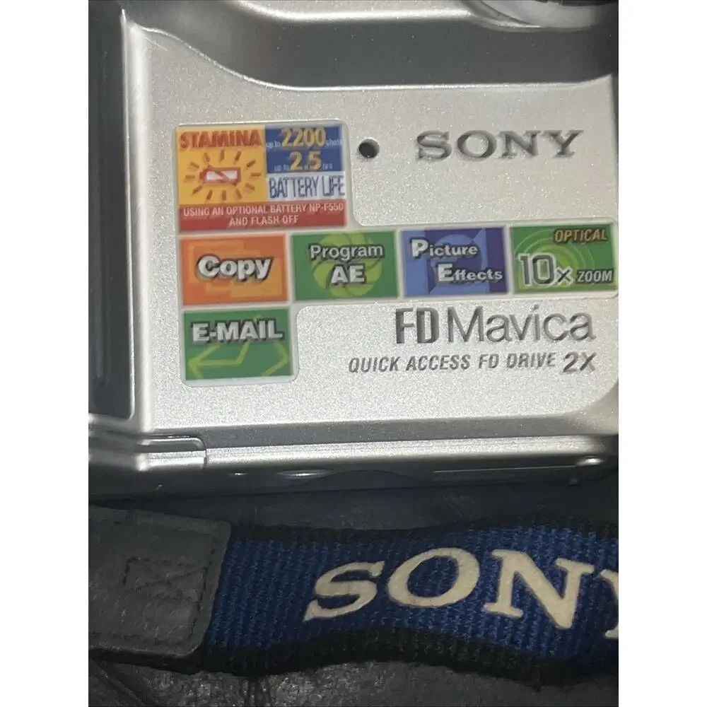 Vintage Japan Sony FD75 Drive 2X Mavica MOVIE Digital Still Camera 10X Lens Zoom